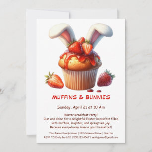 Convite Muffins & Manhãs – Festa de Café da Manhã de Pásco