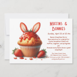 Convite Muffins & Manhãs – Festa de Café da Manhã de Pásco