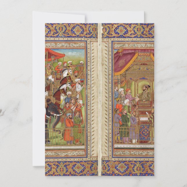 Convite Mughan Indian Islam Muslim Boho Art (Frente)