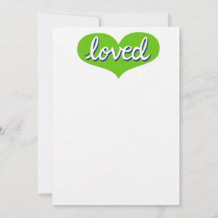 Convite Muito amado - amado - coração de amor verde