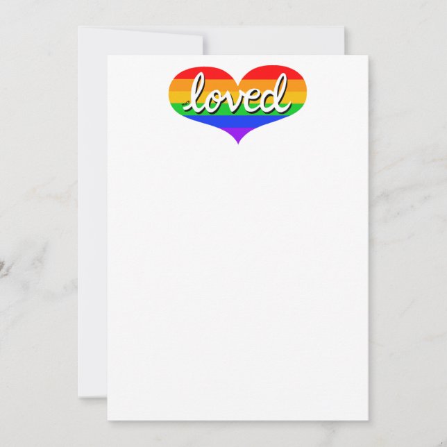 Convite MUITO AMADO... coração de amor do arco-íris. (Frente)