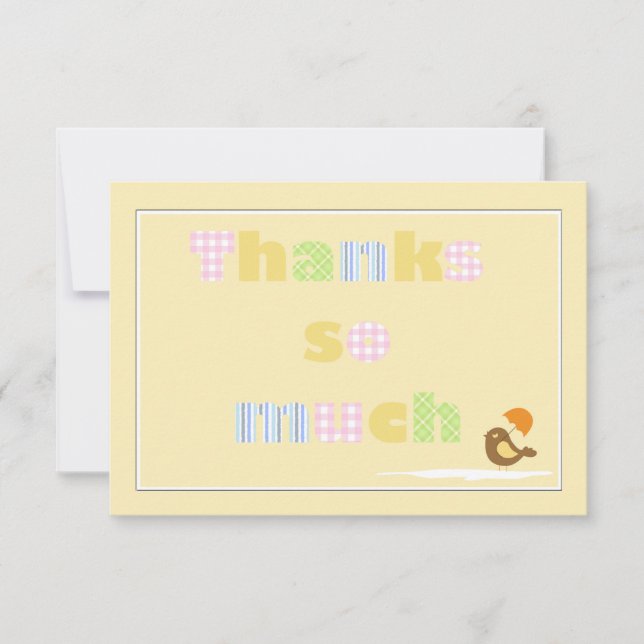 Convite Muito obrigado Notecard (Frente)