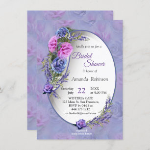 Convite Muito peri Aquarela,Rosas,Tulipas