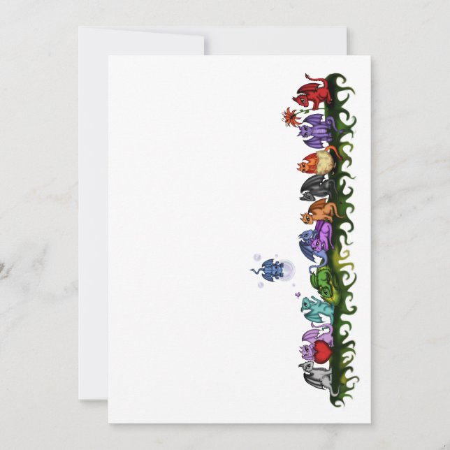 Convite muitos dragões bonitos (Frente)