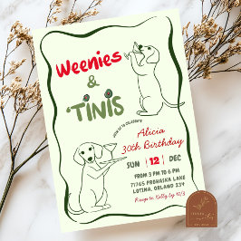 Convite Mulher aniversariante de Tinis e Weenies