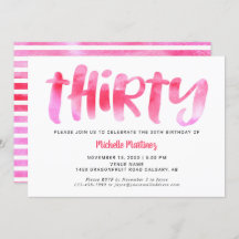 Mulher aniversário de 30 anos de Lava-Água de Trin