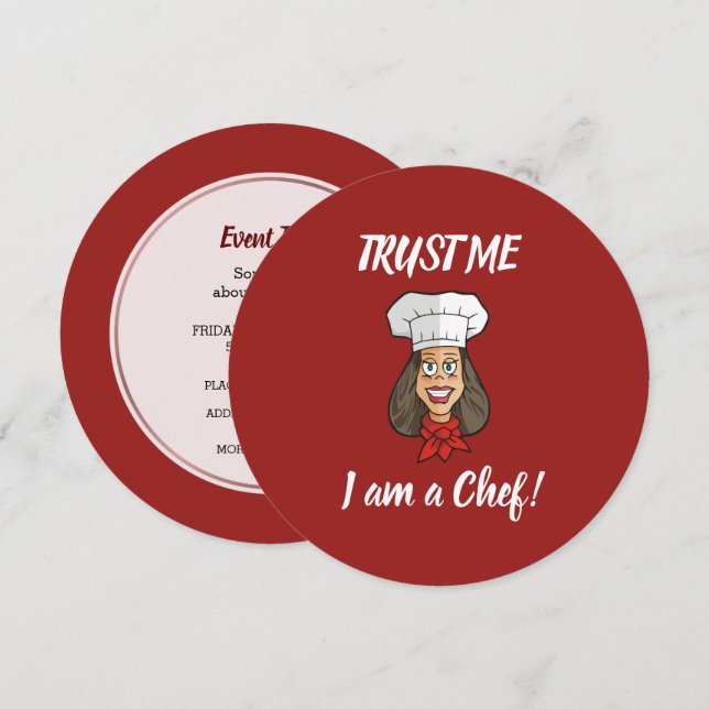 Convite Mulher Chef (Frente/Verso)