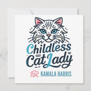 Convite Mulher de gatos infantis para Kamala Harris