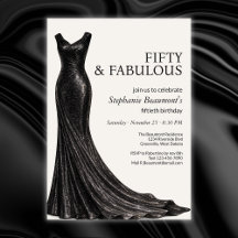 Mulher Elegante Vestido Preto Fabuloso Aniversário