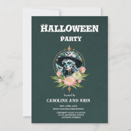 Convite Mulher espantosa com uma espantosa maquiagem do cr