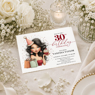 Convite Mulher Excêntrica e Caprichosa Aniversário de 30 a