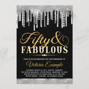 Convite Mulher Fabulosa Festa de aniversário 50