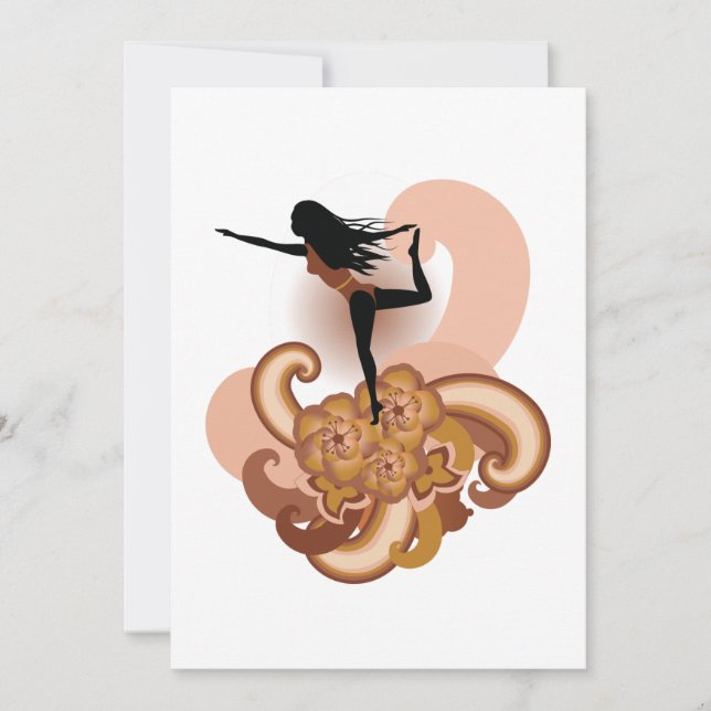 Convite Mulher Fazendo Yoga (Frente)