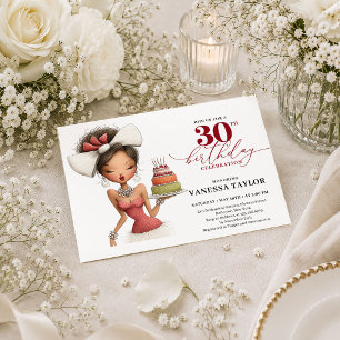 Convite Mulher Humor Moderno Aniversário de 30 anos Festa