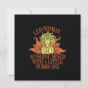 Convite Mulher Leonina Signo do Zodíaco Aniversário Julho 