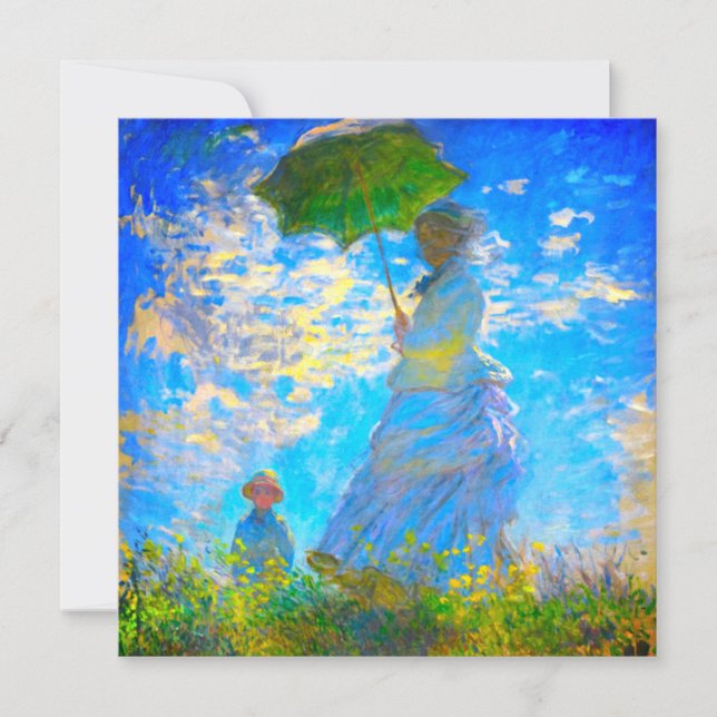 Convite Mulher Monet com Parasol (Frente)