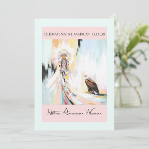 Convite Mulher Nativa Americana E Águia