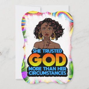 Convite Mulher negra confiava mais em Deus do que em sua c