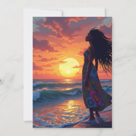 Convite Mulher negra na praia