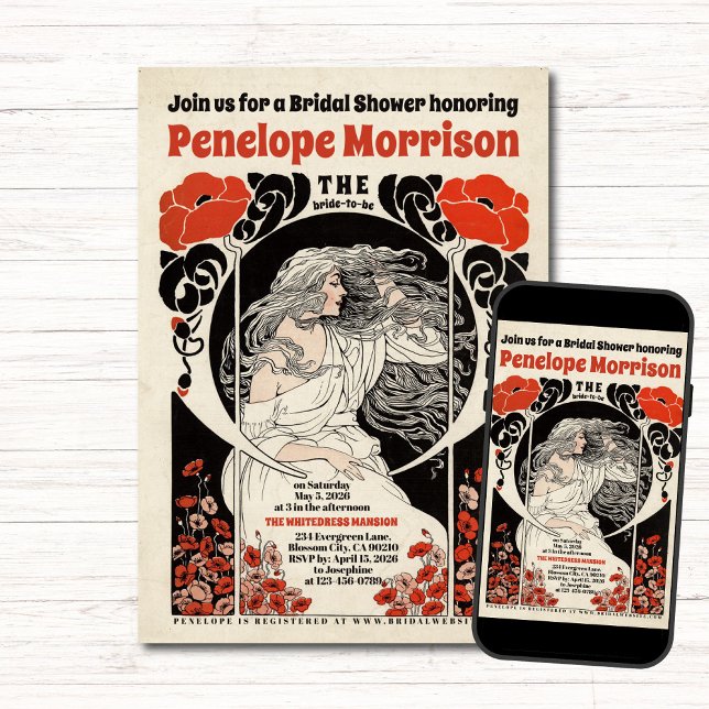 Convite Mulher no Vestido Branco e Chá de panela de Flores (Criador carregado)