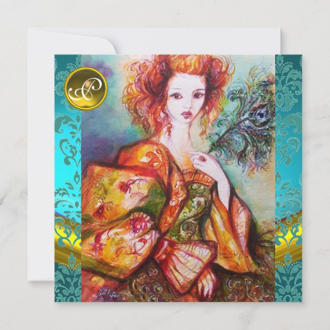 CONVITE MULHER ROMÂNTICA COM PENA DE PAZ ESPUMANTE (Frente)