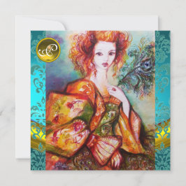 CONVITE MULHER ROMÂNTICA COM PENA DE PAZ ESPUMANTE