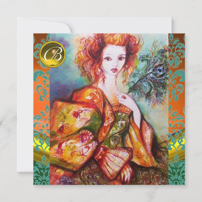 CONVITE MULHER ROMÂNTICA COM PENA DE PAZ ESPUMANTE (Frente)