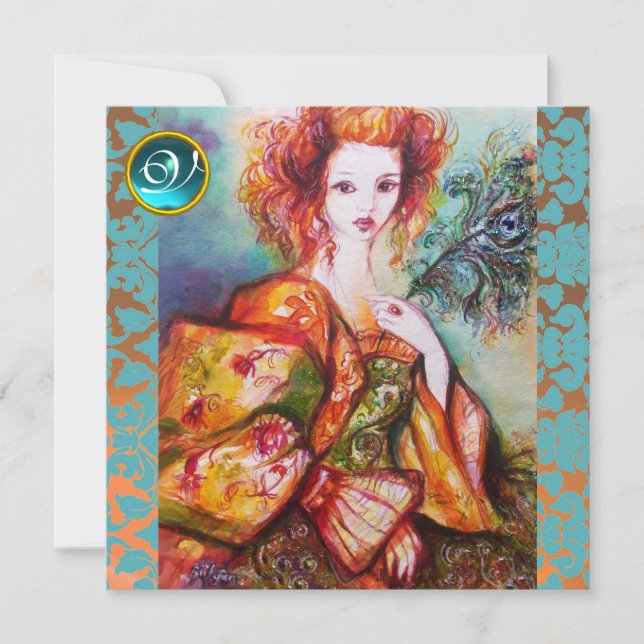 CONVITE MULHER ROMÂNTICA COM PENA DE PAZ ESPUMANTE (Frente)