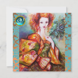 CONVITE MULHER ROMÂNTICA COM PENA DE PAZ ESPUMANTE