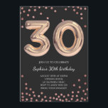Convite Mulheres aniversário de 30 anos 34Rosa Douradas El<br><div class="desc">Mulheres aniversário de 30 anos 34Rosa Douradas Elegantes</div>