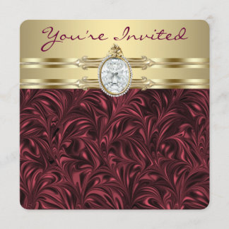 Convite Mulheres Borgonhetas e Festas de aniversário Doura