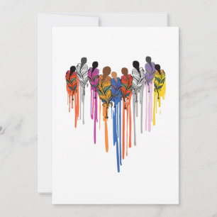Convite Mulheres Coração Forma Aquarela Nativo Americano
