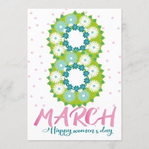 Convite mulheres felizes dia o 8 de março