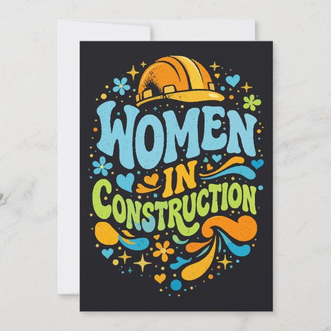 Convite Mulheres na Construção Retro Empoderamento (Frente)