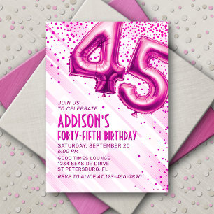 Convite Mulheres Rosa 45º Aniversário