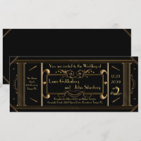 multa de casamento do art deco, preto, preto trase