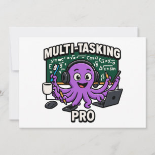 Convite Multitarefa Octopus Classroom Learning Pro