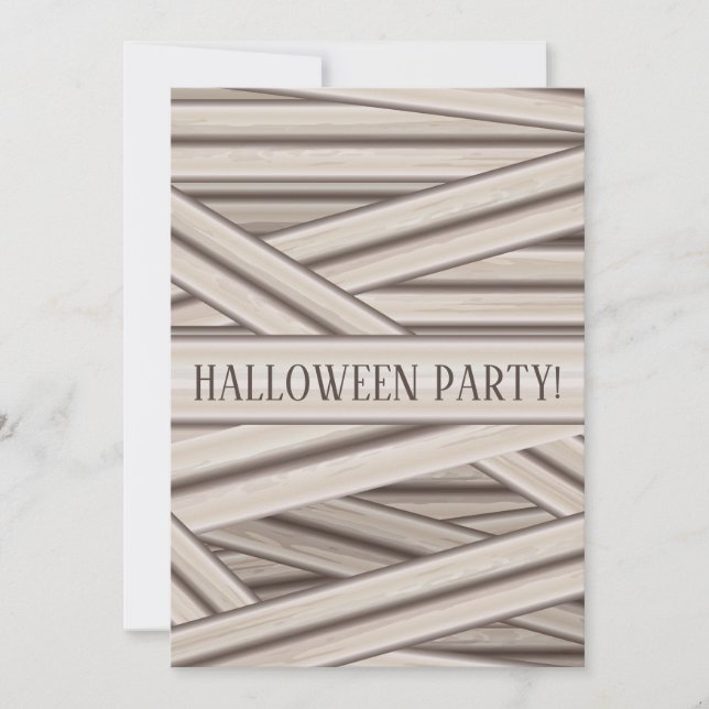 Convite Mummy Listras Personalizável Halloween (Frente)