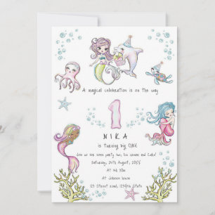 Convite Mundo do mar mágico