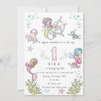 Convite Mundo do mar mágico