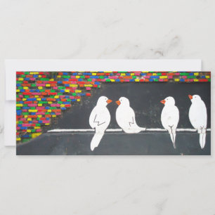 Convite muro de aves: grafite