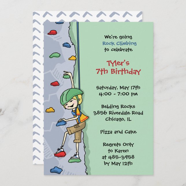 Convite Muro de Festa de aniversário de Cabelo Louro do Es (Frente/Verso)