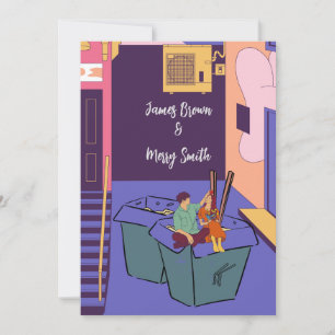 Convite Muros de Grafite de Amor Urbano, Casamento de Caix