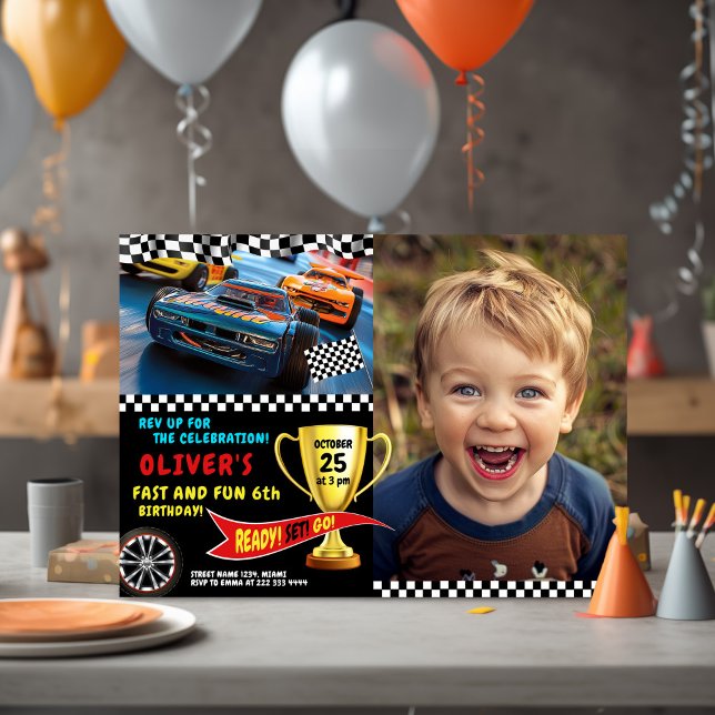 Convite Muscle Car Birthday Style for Boys (Criador carregado)