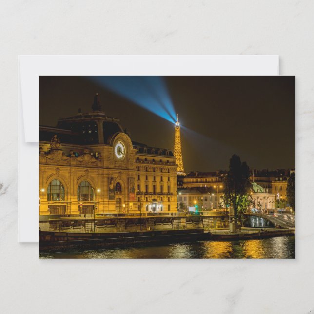 Convite Musée d'Orsay em Paris à noite (Frente)