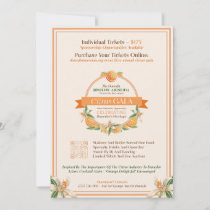 Convite Museu de História de Dunedin 2025 Citrus Gala