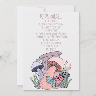 Convite Mushroom Hunter Mushroom E Regras Para Crianças