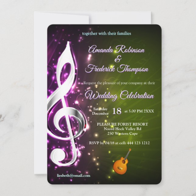 Convite Music Lovers Celebration Themes (Frente)