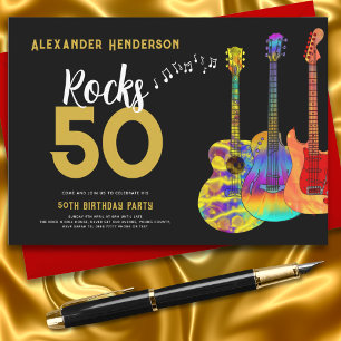 Convite Música da Festa de Aniversário de 50 anos do Rock 
