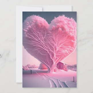 Convite Música de amor de inverno: Casamento em árvore do 